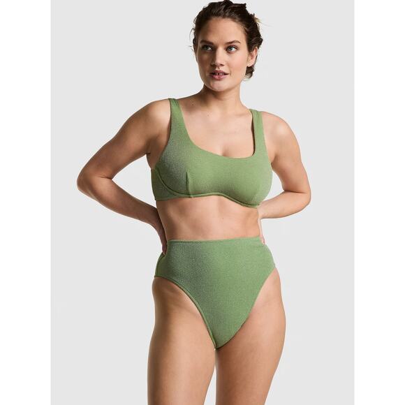 Victoria's Secret PINK The Wave Bikini Top + High-Waist Cheeky Bikini Bottom NEW - Picture 2 of 6